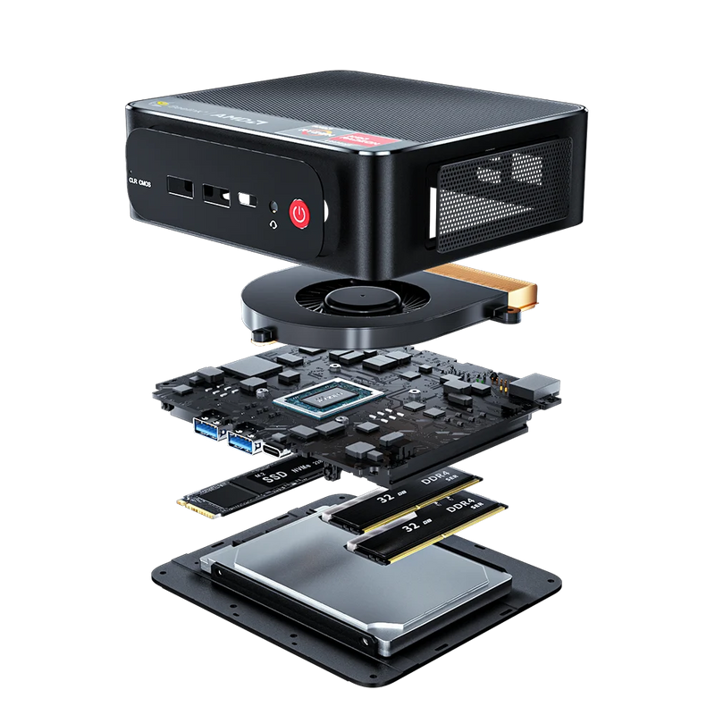 AMD Ryzen™7 3750h mini computador com vega graphics 4k m.2 nvme ssd desktop gaming computador
