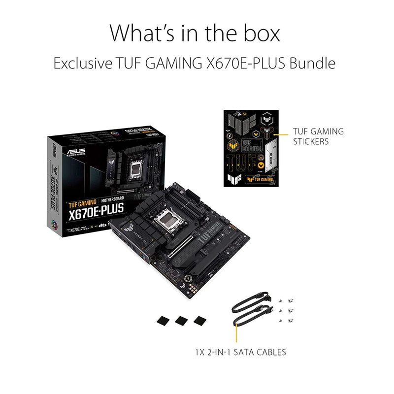ASUS-ATX Placa-mãe DDR5, AMD AM5, Suporte Ryzen, 7600X, 7700X, 7900X, 7950X, PCIe 5.0, M.2, Jogos TUF, X670E, Plus Gamer, 128G, Desktop
