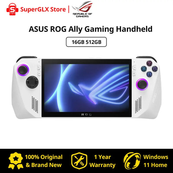 ASUS ROG-Processador de jogos portátil original, AMD Ryzen Z1, Extreme Processor, Windows 11, Home, Branco, 7 ", 120Hz, FHD, IPS, 1080p, 512GB