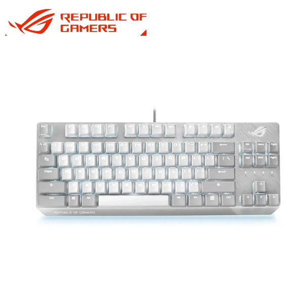 ASUS ROG Strix Scope NX TKL Jogador Luar Branco Wired RGB Teclado Mecânico para Jogos | Moldura de Alumínio | Aura Sync Lighting