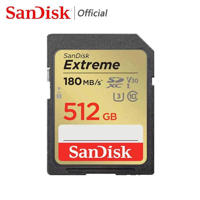 Cartão SD SanDisk Ultra Extreme Pro 128GB 64GB 32GB 512GB 256G 1T SD C10 Cartão de memória flash SD U3 4K V30 Cartões SDXC SDHC para câmera