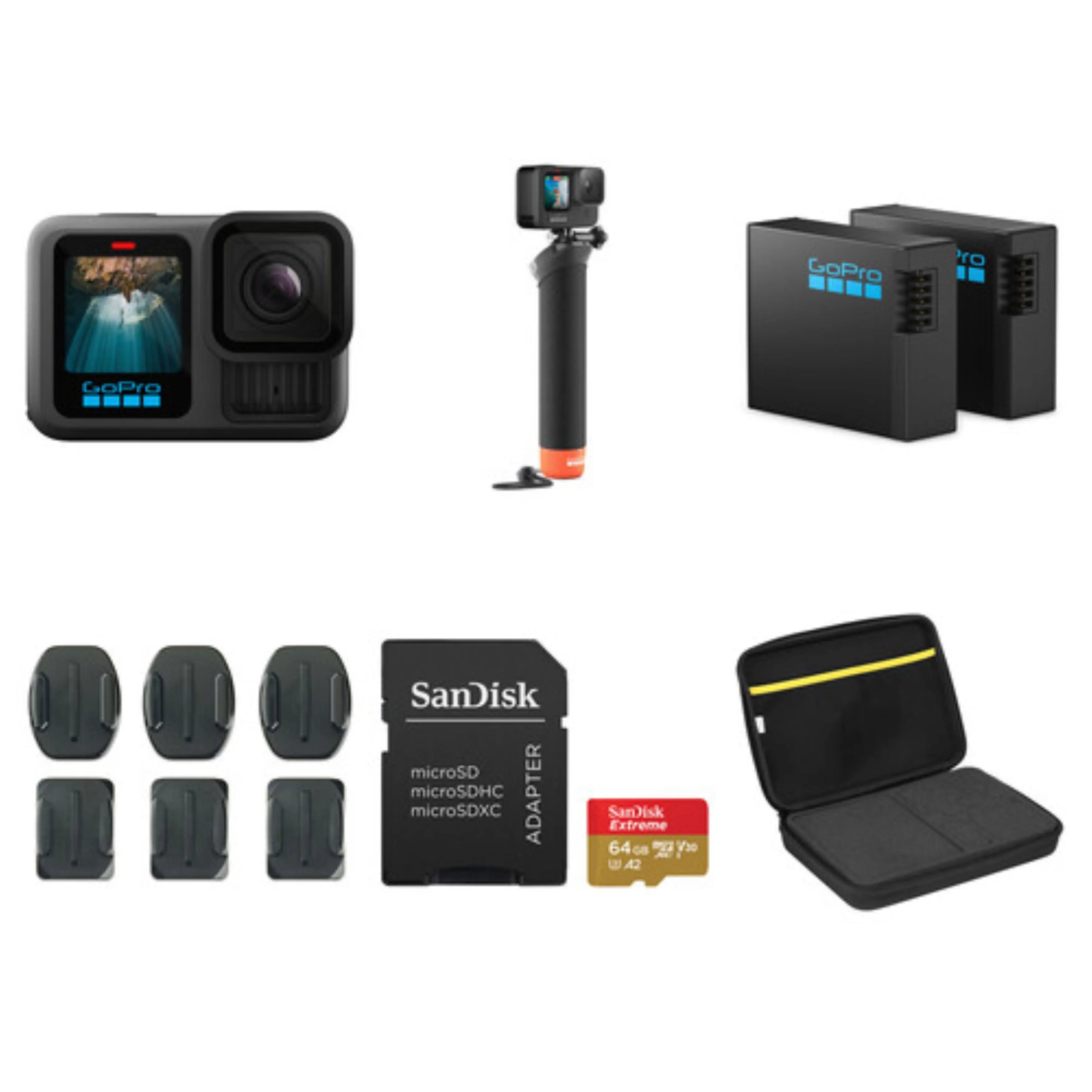 Waterproof Black Action Camera, Creators Edition, 100% Novo, Go Pro Hero 13, 5.3K, 60 Plus, Original