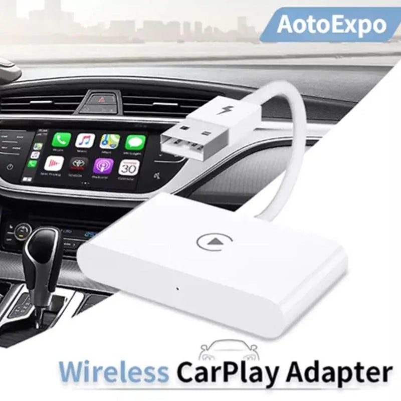 Adaptador Auto Car sem fio para iPhone, Dongle Apple, Plug Play, 5GHz WiFi, Atualização Online