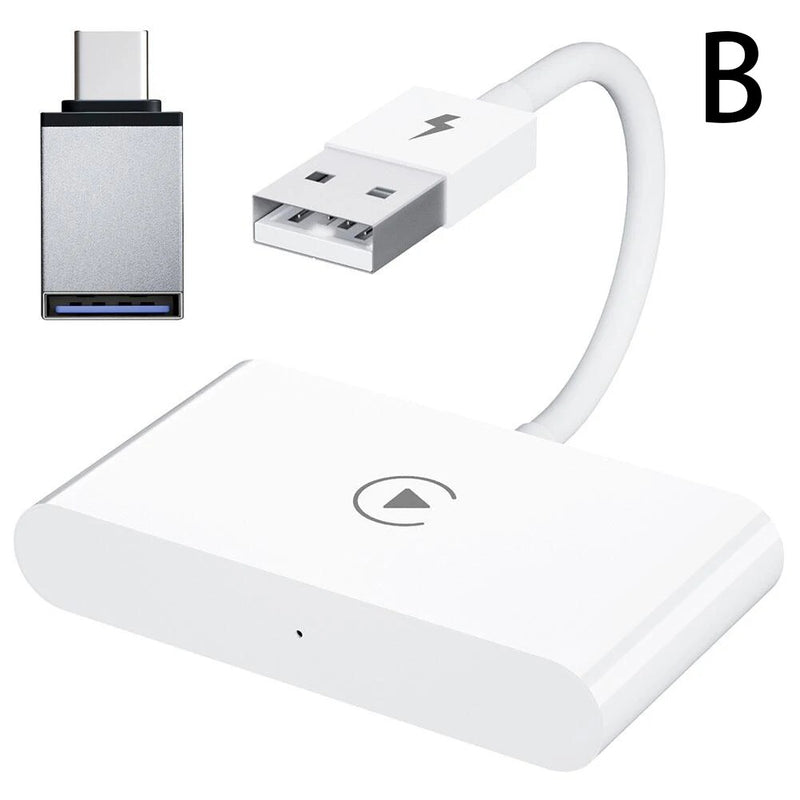 Adaptador sem fio para lPhone Auto Car Adaptador sem fio, Apple Dongle sem fio, Plug Play 5GHz WiFi Online Update