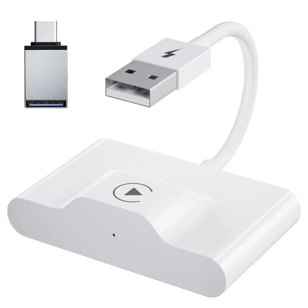 Adaptador sem fio para lPhone Auto Car Adaptador sem fio, Apple Dongle sem fio, Plug Play 5GHz WiFi Online Update