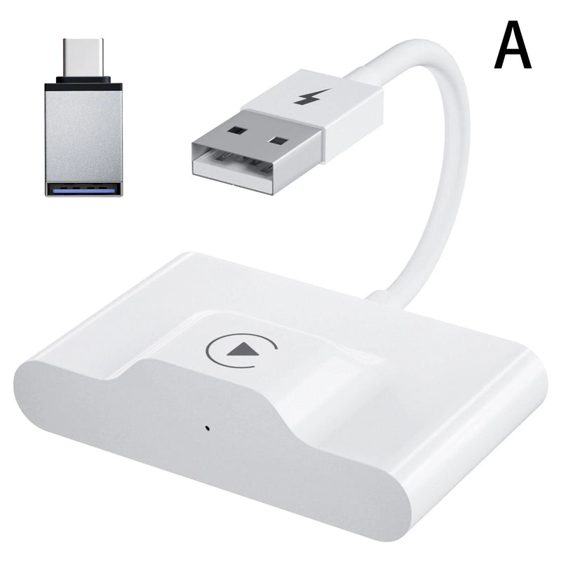 Adaptador sem fio para lPhone Auto Car Adaptador sem fio, Apple Dongle sem fio, Plug Play 5GHz WiFi Online Update