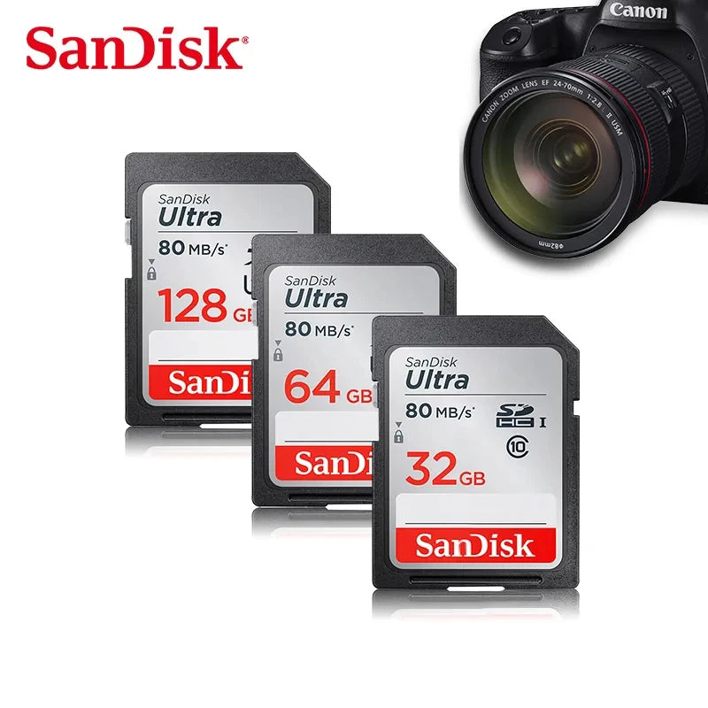 Cartão SD SanDisk Ultra Extreme Pro 128GB 64GB 32GB 512GB 256G 1T SD C10 Cartão de memória flash SD U3 4K V30 Cartões SDXC SDHC para câmera