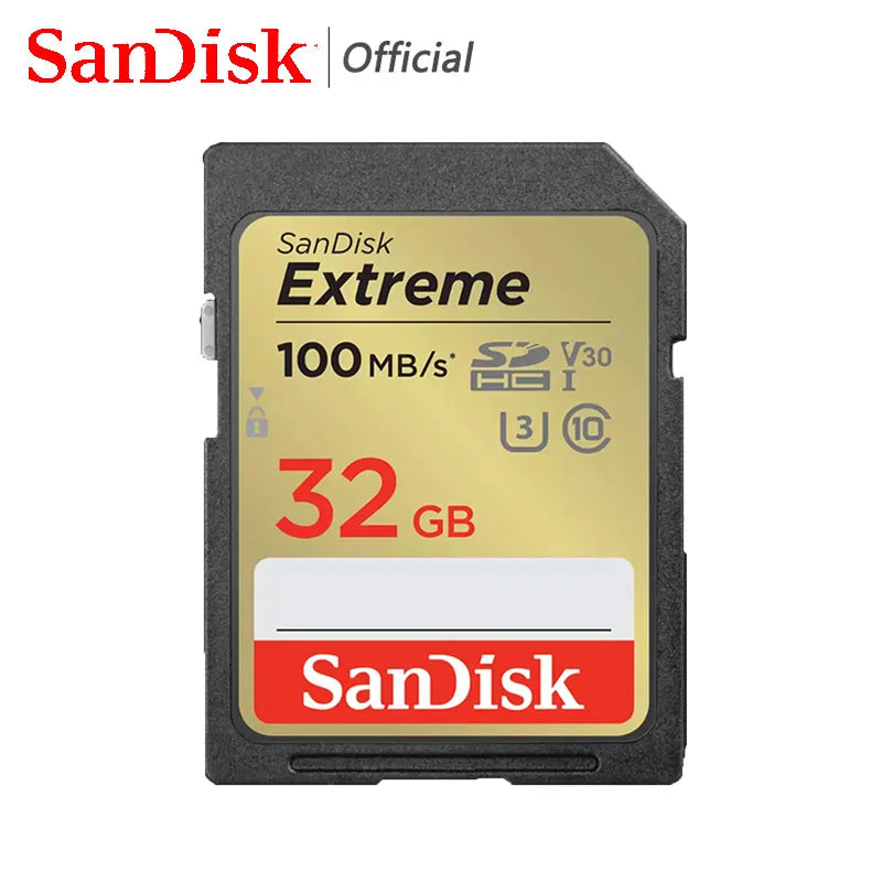 Cartão SD SanDisk Ultra Extreme Pro 128GB 64GB 32GB 512GB 256G 1T SD C10 Cartão de memória flash SD U3 4K V30 Cartões SDXC SDHC para câmera