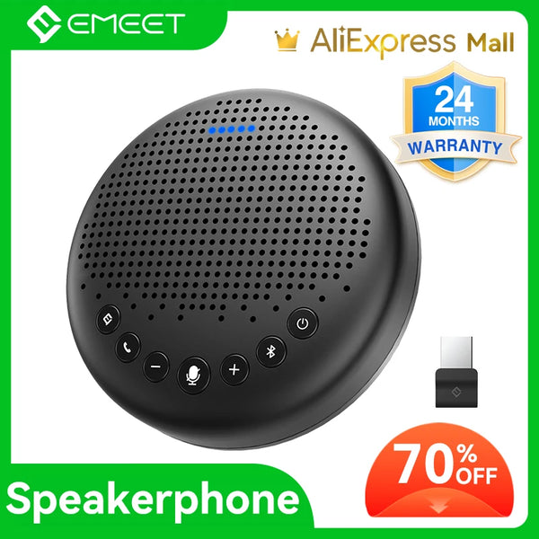 Alto-falantes Bluetooth com microfone para 8 pessoas, adequado para computador de conferência, Skype e negócios