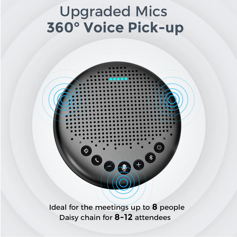 Alto-falantes Bluetooth com microfone para 8 pessoas, adequado para computador de conferência, Skype e negócios