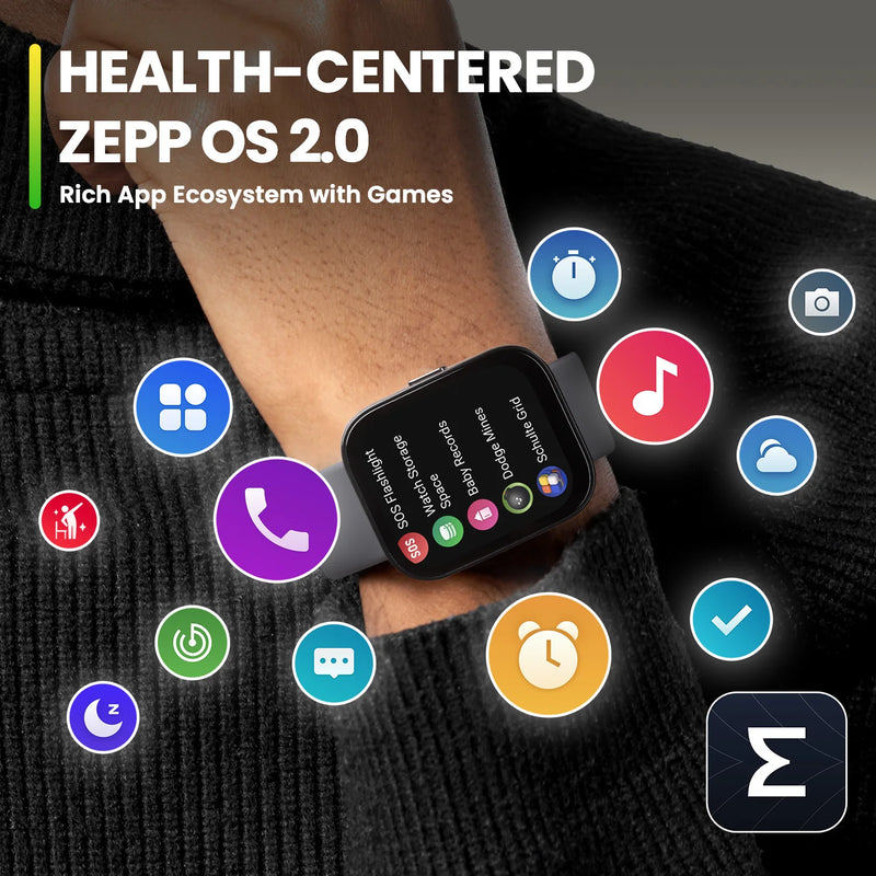 Amazfit-Bip 5 Smartwatch com Alexa integrado, 70 + modos esportivos, 120 + modos esportivos, Android, telefone iOS, novo