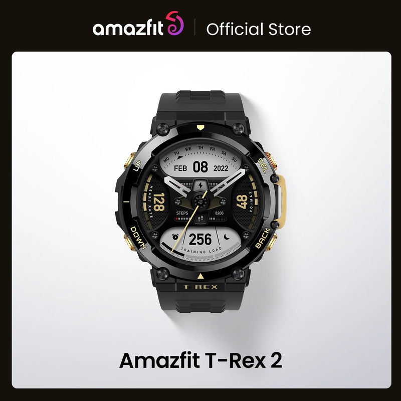 Amazfit-T Rex 2 Smart Watch, importação de rota de banda dupla, 150 + modos esportivos integrados, novo smartwatch