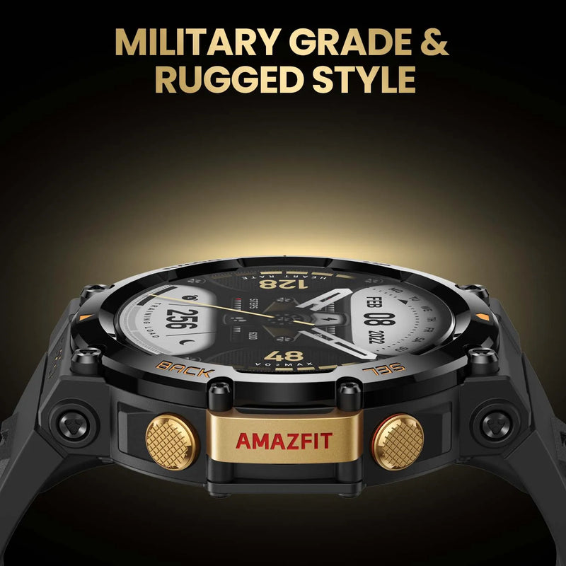 Amazfit-T Rex 2 Smart Watch, importação de rota de banda dupla, 150 + modos esportivos integrados, novo smartwatch