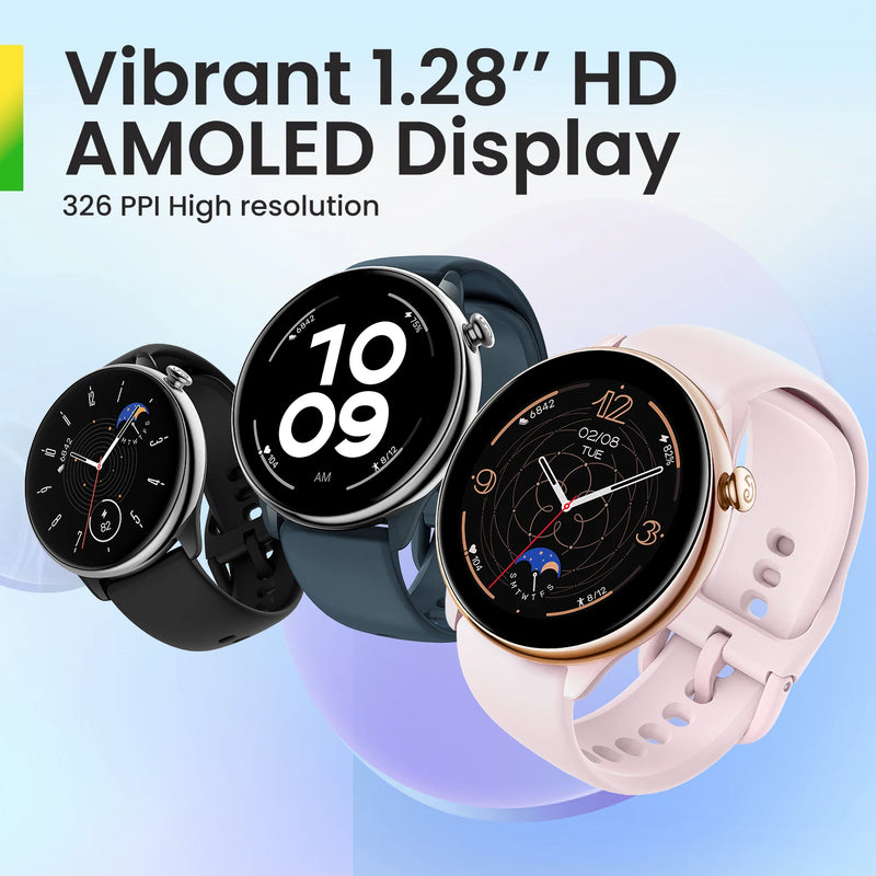Amazfit-gtr mini relógio inteligente para telefone android e ios, smartwatch fitness leve e fino, 120 modos esportivos, novo
