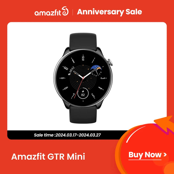 Amazfit-gtr mini relógio inteligente para telefone android e ios, smartwatch fitness leve e fino, 120 modos esportivos, novo