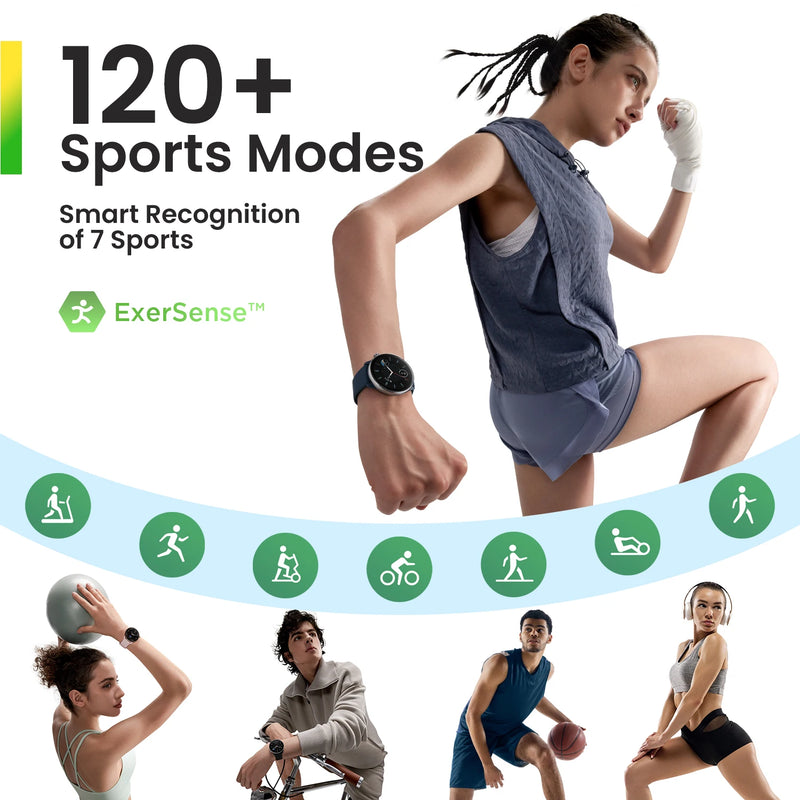 Amazfit-gtr mini relógio inteligente para telefone android e ios, smartwatch fitness leve e fino, 120 modos esportivos, novo