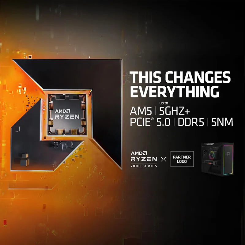 Amd-Ryzen 9 7900x r9 7900x, 4.7 ghz, 12 núcleos, cpu de 24 linhas, 5nm, l3 = 64m, 100-000000589, soquete am5, novo selado sem ventilador