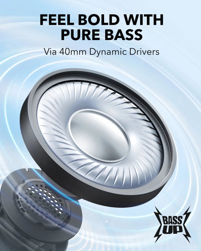 Anker-Fones de ouvido sem fio, Soundcore, fone de ouvido Bluetooth 5.3, H30i