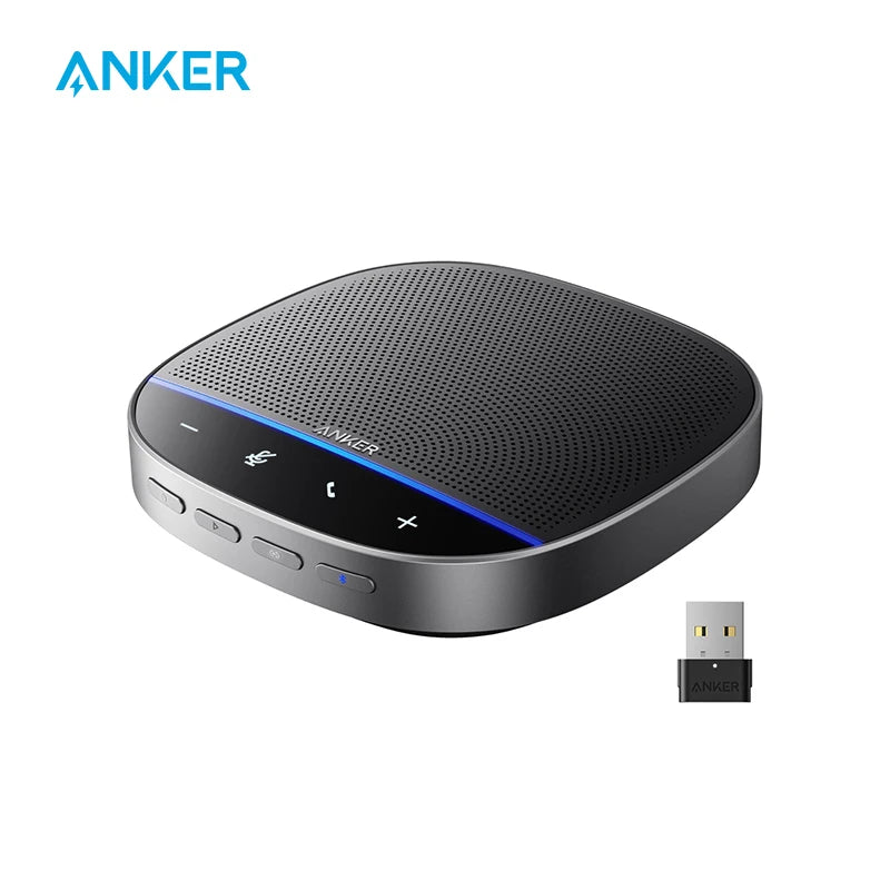 Anker-PowerConf S500 Speaker, USB-C Speaker com salas Zoom, Certificação Google Meet