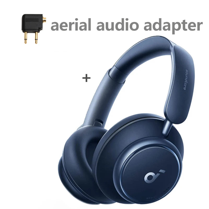 Anker-Soundcore Espaço Q45 Headphone, Bluetooth 5.3 ANC, Cancelamento de Ruído Adaptativo, Hi-Res Sound, LDAC Suporte App, Original, A3040
