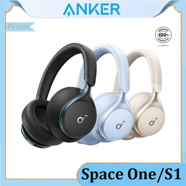 Anker-Soundcore Espaço Um S1 Bluetooth Headset, Original, Inteligente, Verdadeiro Sem Fio, Redução de Ruído, 55H Tempo de Reprodução, Bluetooth 5.3