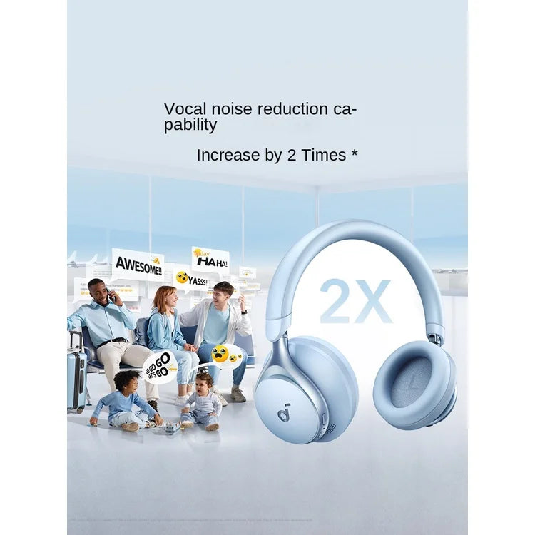 Anker-Soundcore Espaço Um S1 Bluetooth Headset, Original, Inteligente, Verdadeiro Sem Fio, Redução de Ruído, 55H Tempo de Reprodução, Bluetooth 5.3