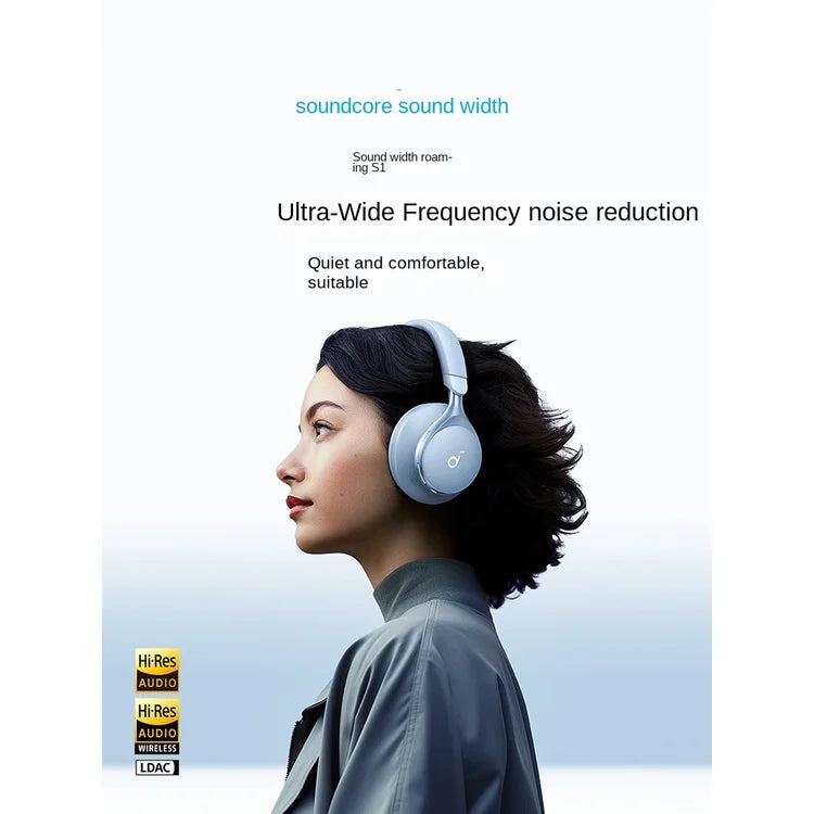 Anker-Soundcore Espaço Um S1 Bluetooth Headset, Original, Inteligente, Verdadeiro Sem Fio, Redução de Ruído, 55H Tempo de Reprodução, Bluetooth 5.3