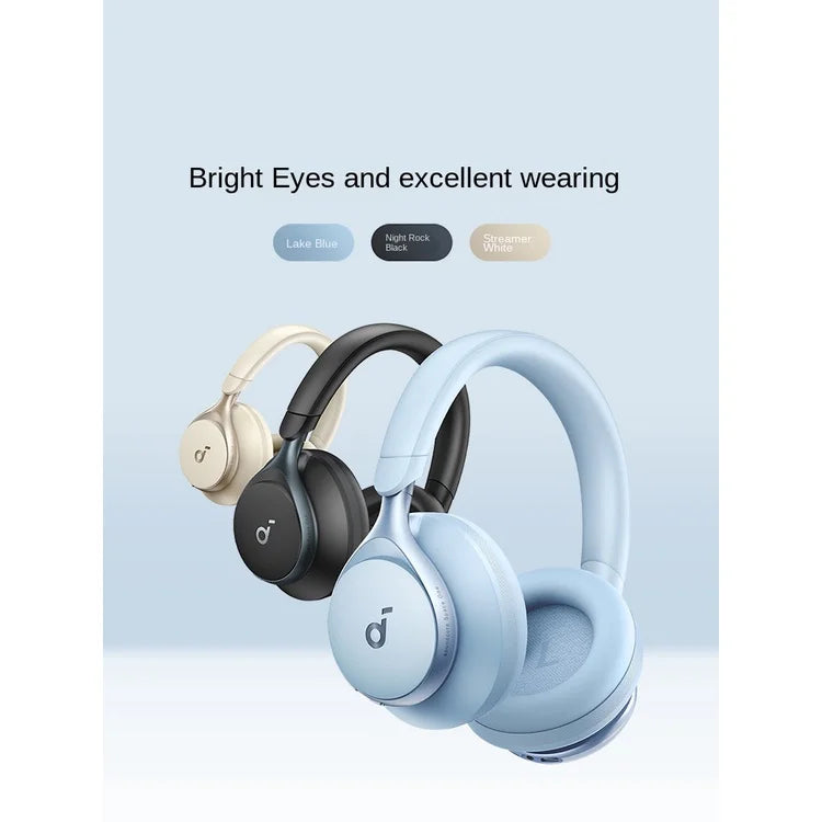 Anker-Soundcore Espaço Um S1 Bluetooth Headset, Original, Inteligente, Verdadeiro Sem Fio, Redução de Ruído, 55H Tempo de Reprodução, Bluetooth 5.3