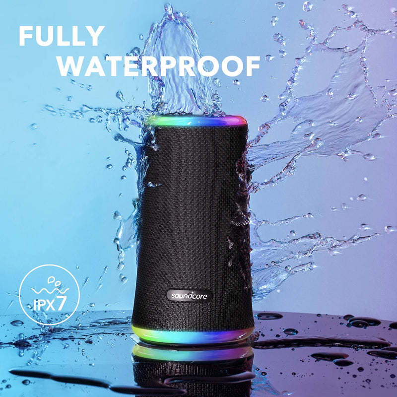 Anker-Soundcore Flare 2 Alto-falante Bluetooth sem fio, IPX7 portátil à prova d'água, Sports 360 Sound para festa de quintal, original, 20W