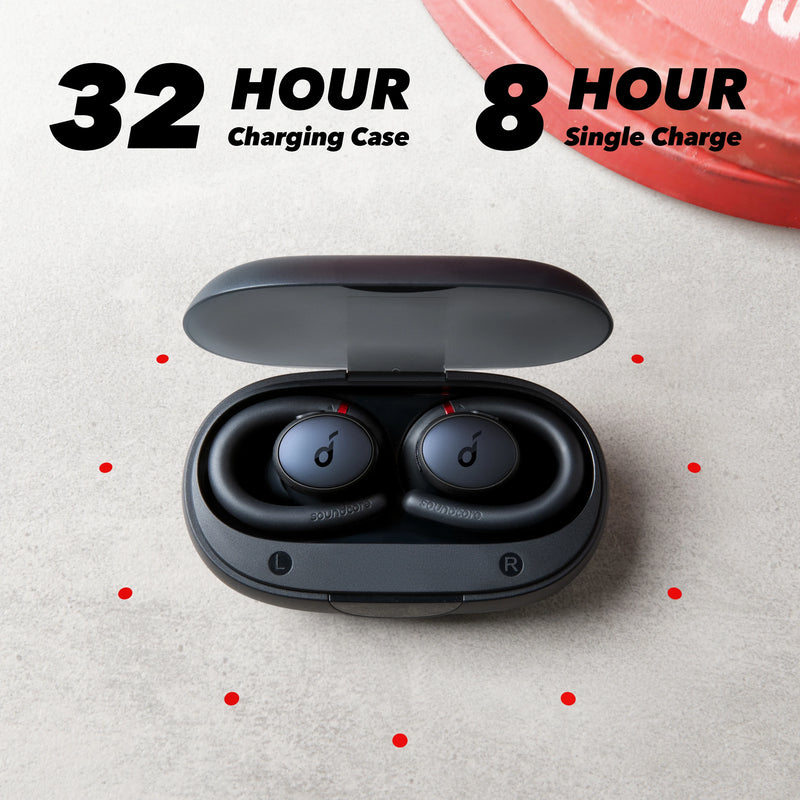 Anker-Soundcore Sport Bluetooth 5.2 Fones de ouvido, fones de ouvido IPX7 impermeáveis, sweatproof, ganchos rotativos, graves profundos, X10