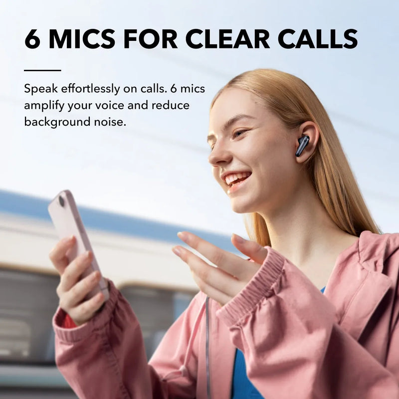 Anker-Wireless Noise Canceling Earbuds, Soundcore by Wireless, Adaptive Noise Canceling, Liberty 4 NC, 99,5%