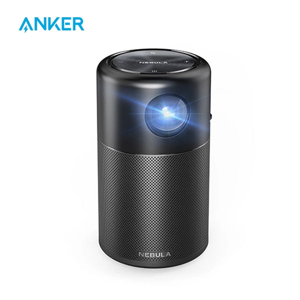 Anker-mini projetor com alto-falante 360 ", projetor inteligente, portátil, wi-fi, filme, com dlp, android 7.1 e aplicativo, 100 polegadas