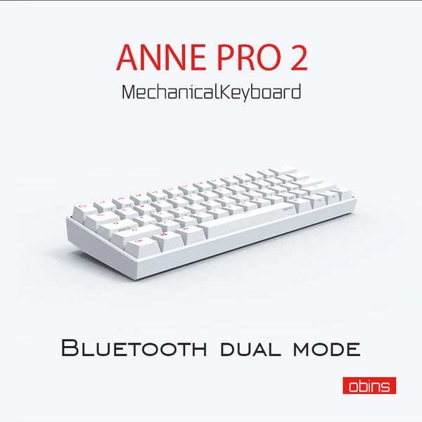 Anne pro 2 rgb teclado mecânico do jogo, 61 chaves, sem fio, bluetooth 5.0, interruptor azul, portátil, destacável, mini