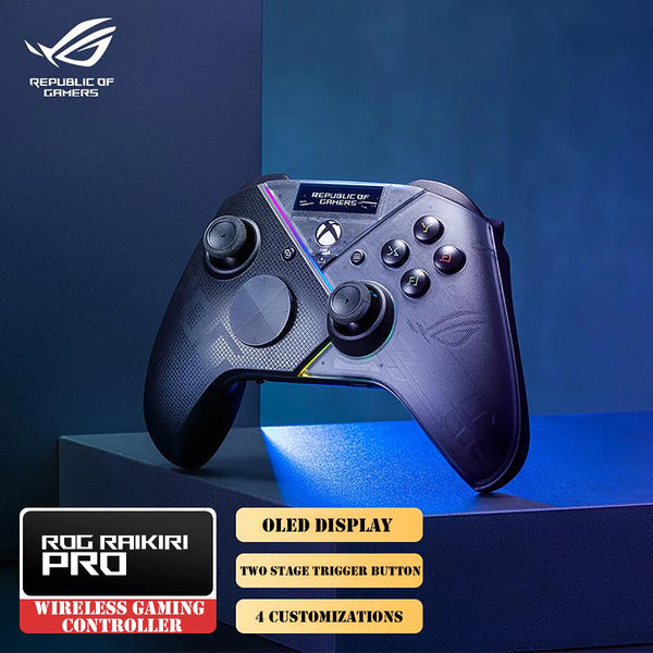 Asus-Rog 2.4G Wireless Gamepad, Raikiri Pro, Controladores de Jogo Oled, Conexão Versátil, Adequado para Xbox Series X, PC Gamer