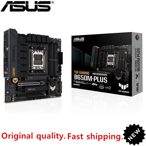 Asus-Tuf Gaming B650M-PLUS Soquete de Placa Mãe, AM5 para AMD B650, Desktop Mainboard Original, PCI-E 5.0, M. 2, sata3, Novo