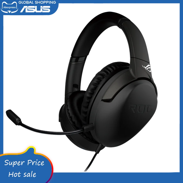 Asus rog strix go core gaming headset 3.5mm jack wired fone de ouvido para pc/ps4/ps5/xbox um/nintendo switch/mac