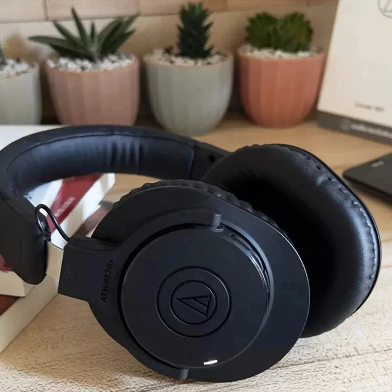 Audio Technica-ATH-M20xBT Wired ou Wireless Professional Monitor Headphones, Bluetooth Dobrável, HiFi Bass, Fones De Música, Original