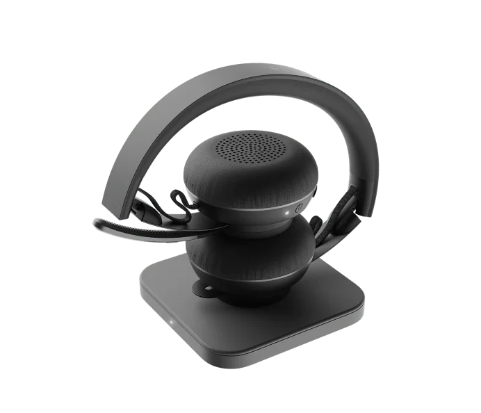 Auscultadores sem fio dobráveis do bluetooth, auscultadores do negócio, carregamento sem fio do apoio
