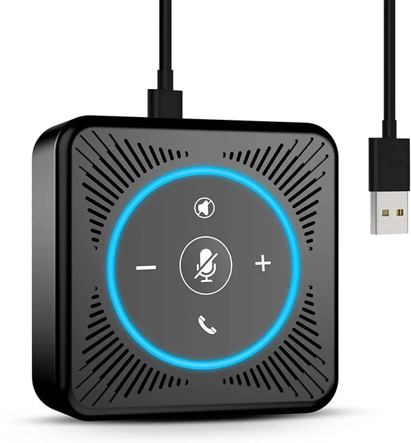 Aux M0 USB Speakerphone para computador, chamadas microfones, captador de voz 360 °, alto-falante da conferência, plug and play, alto-falante do computador