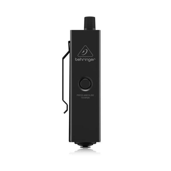 BEHRINGER-P2 Amplificador Ultra-Compacto Monitor Pessoal In-Ear, Controle de Bateria com Indicadores LED, Conveniente Clipe Belt-Pack