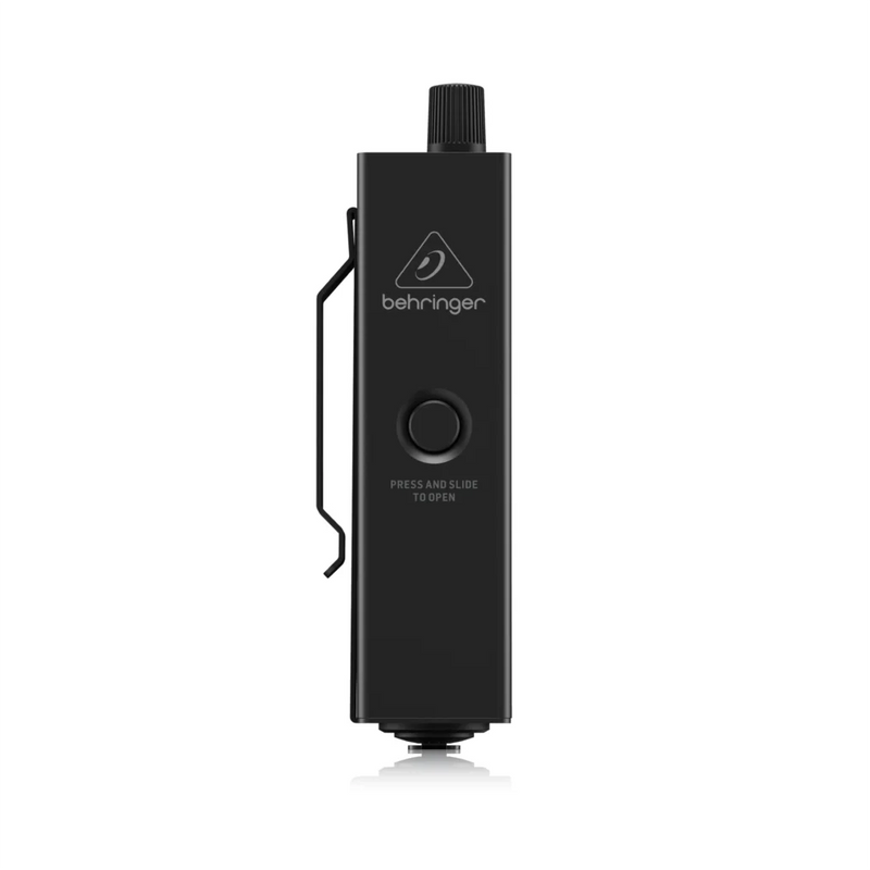 BEHRINGER-P2 Amplificador Ultra-Compacto Monitor Pessoal In-Ear, Controle de Bateria com Indicadores LED, Conveniente Clipe Belt-Pack