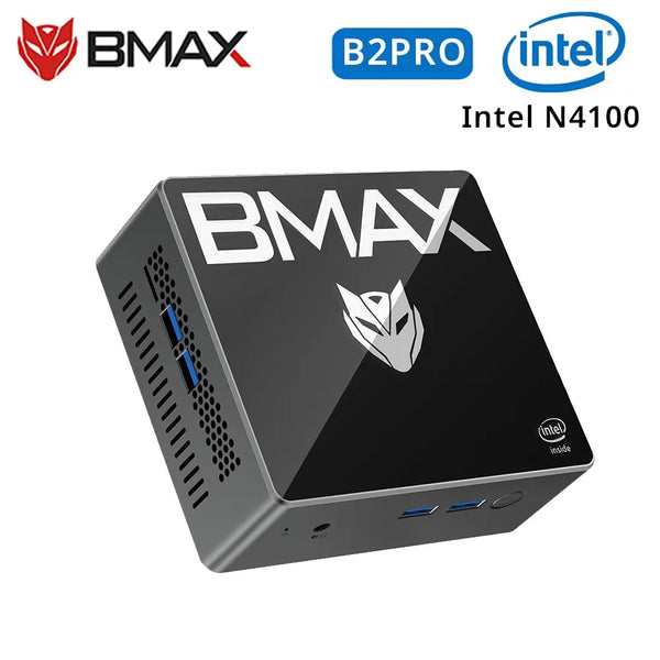 BMAX B2 Pro Mini PC Windows 11 PRO OS PC Tudo em um HDMI Intel N4100 8GB RAM 256GB SSD Intel UHD Graphics 600 1000Mbps Ethernet