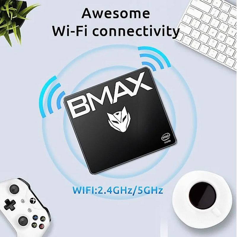 BMAX Mini PC B2S Windows 11 OS 6GB RAM 128GB ROM N4020 Micro Desktop Computador Dual-Band WiFi Mini PC USB 3.0 Bluetooth 4.2