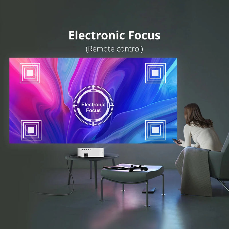 BYINTEK-K45 Projetor Inteligente Auto-foco AI, Android, Wi-Fi, Full HD, 1920x1080 LCD, Vídeo LED, Home Theater, 1080P, 4K