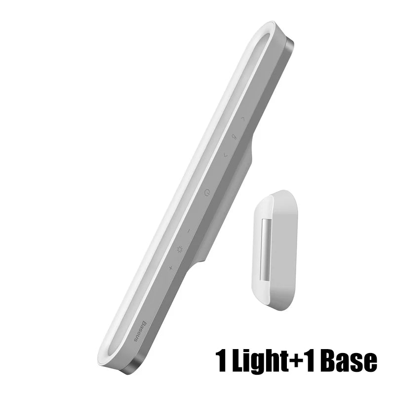 Baseus-Lâmpada de mesa LED magnética, candeeiro de mesa, escurecimento contínuo carregável, luz do armário, luz noturna para armário, lâmpada de guarda-roupa