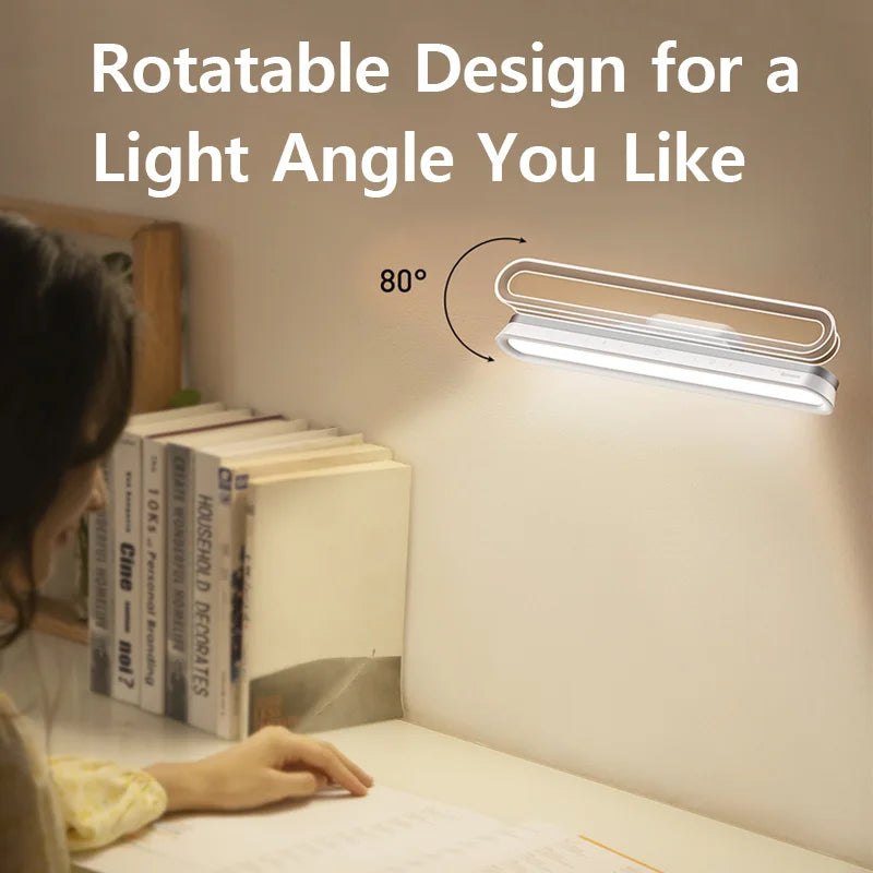 Baseus-Lâmpada de mesa LED magnética, candeeiro de mesa, escurecimento contínuo carregável, luz do armário, luz noturna para armário, lâmpada de guarda-roupa