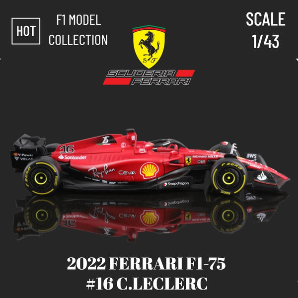 Bburago escala 1:43 f1 2022 modelo de carro ferrari F1-75 leclerc sainz redbull corrida mercedes miniatura crianças presente natal brinquedos para o menino