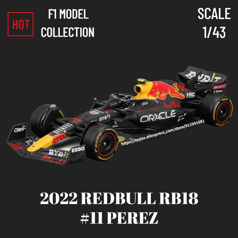 Bburago escala 1:43 f1 2022 modelo de carro ferrari F1-75 leclerc sainz redbull corrida mercedes miniatura crianças presente natal brinquedos para o menino