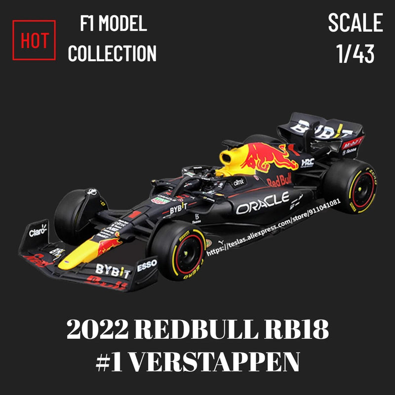 Bburago escala 1:43 f1 2022 modelo de carro ferrari F1-75 leclerc sainz redbull corrida mercedes miniatura crianças presente natal brinquedos para o menino