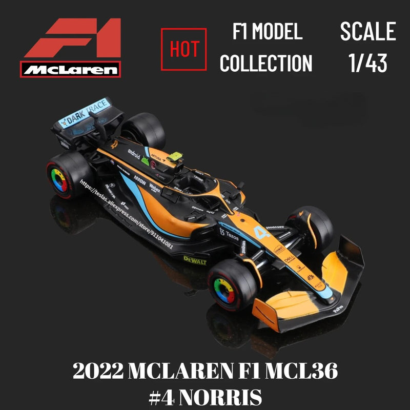 Bburago escala 1:43 f1 2022 modelo de carro ferrari F1-75 leclerc sainz redbull corrida mercedes miniatura crianças presente natal brinquedos para o menino